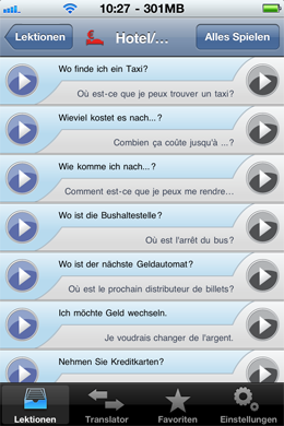 iSayHello Reisewörterbuch App