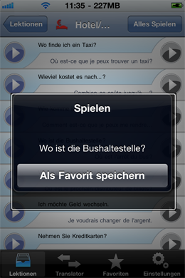 iSayHello Reisewörterbuch App