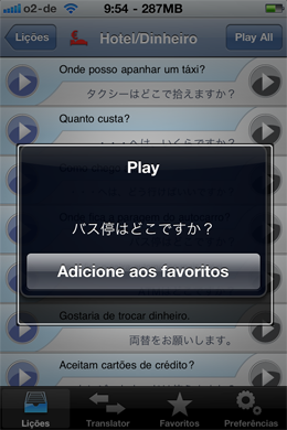 iSayHello dicionário de viagem App