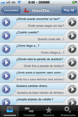iSayHello diccionario de viajes App