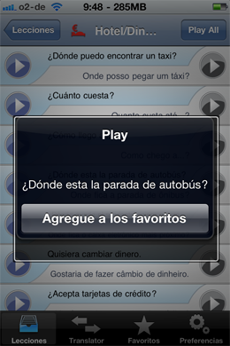 iSayHello diccionario de viajes App